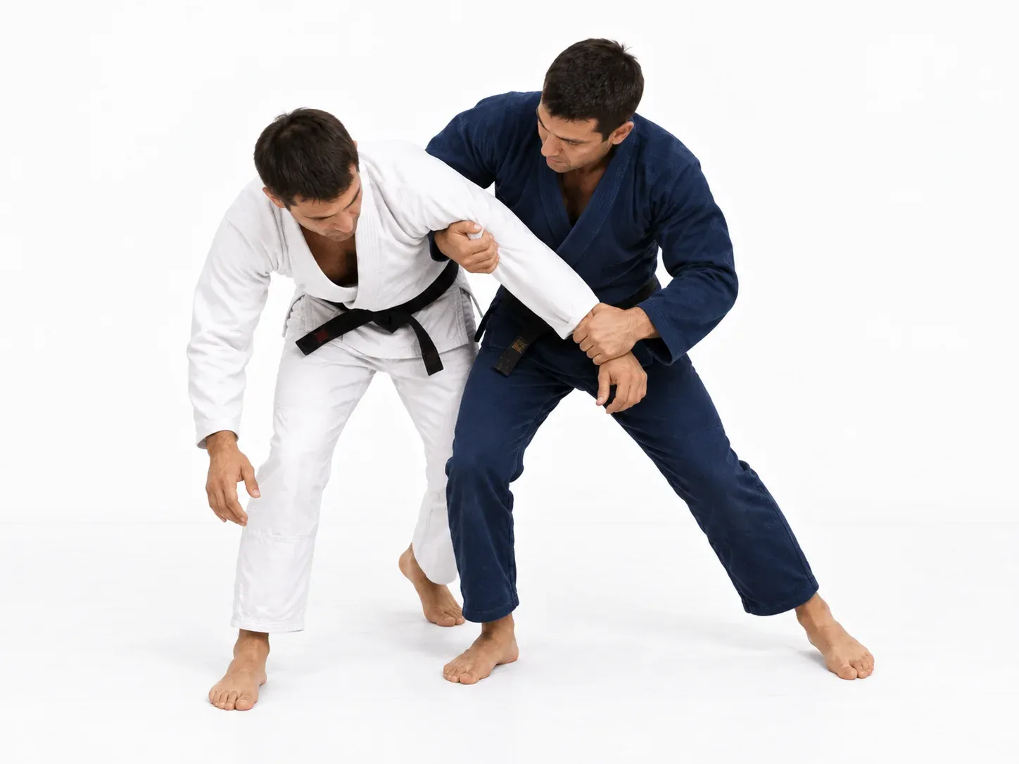 The trapped arm dragged across the attacker’s body, the opponent’s posture broken forward.