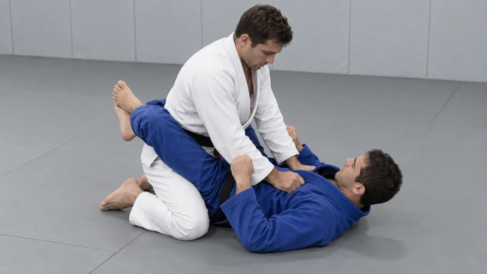 The upa completed, the bottom player bridging over the shoulder and arriving on top in guard.