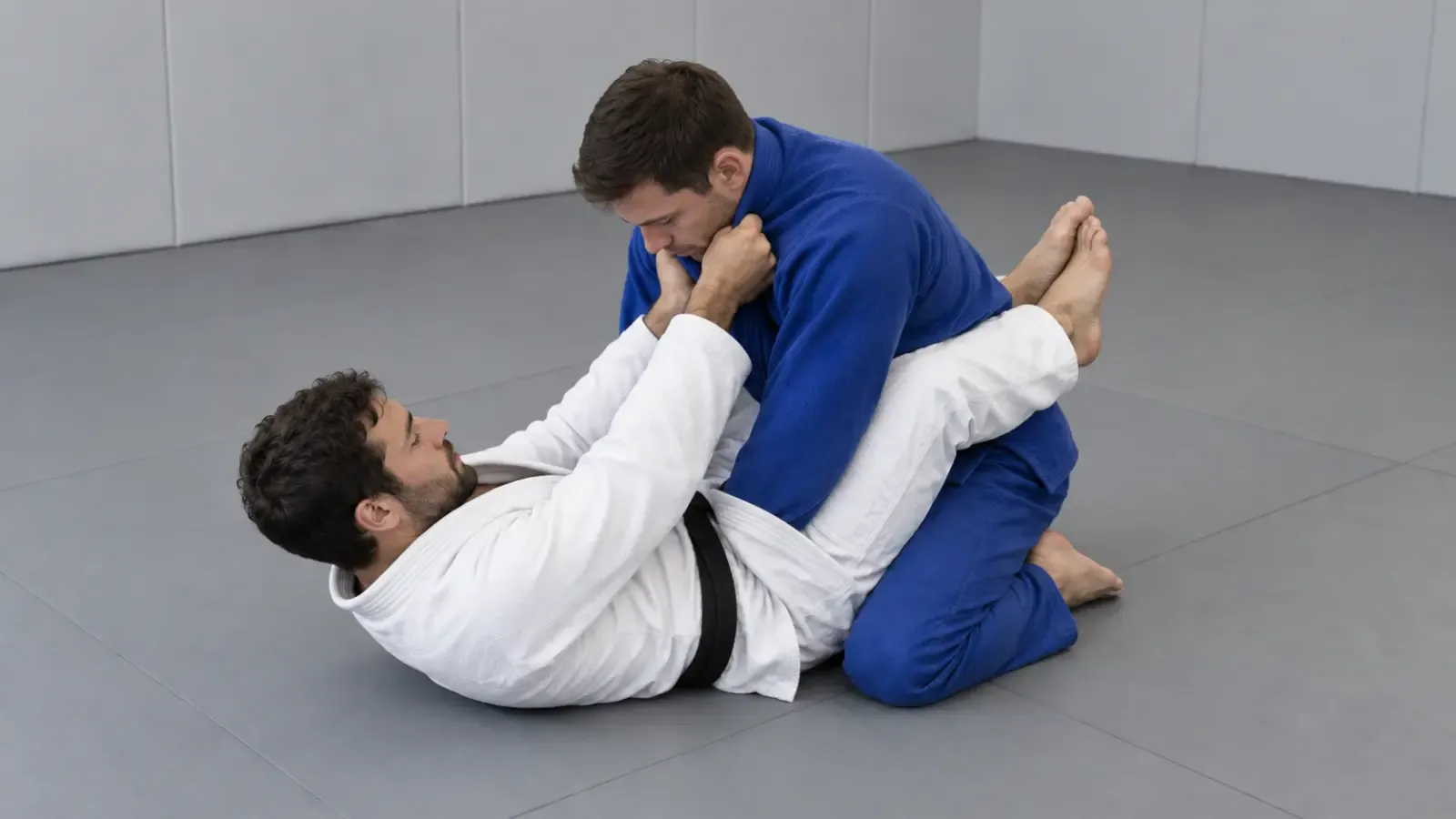 The cross collar choke finished from mount, elbows drawn in and the opponent’s posture broken.