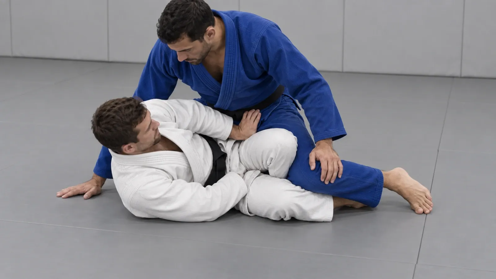 The knee slipping into the space created by the hip escape, converting it into a guard.