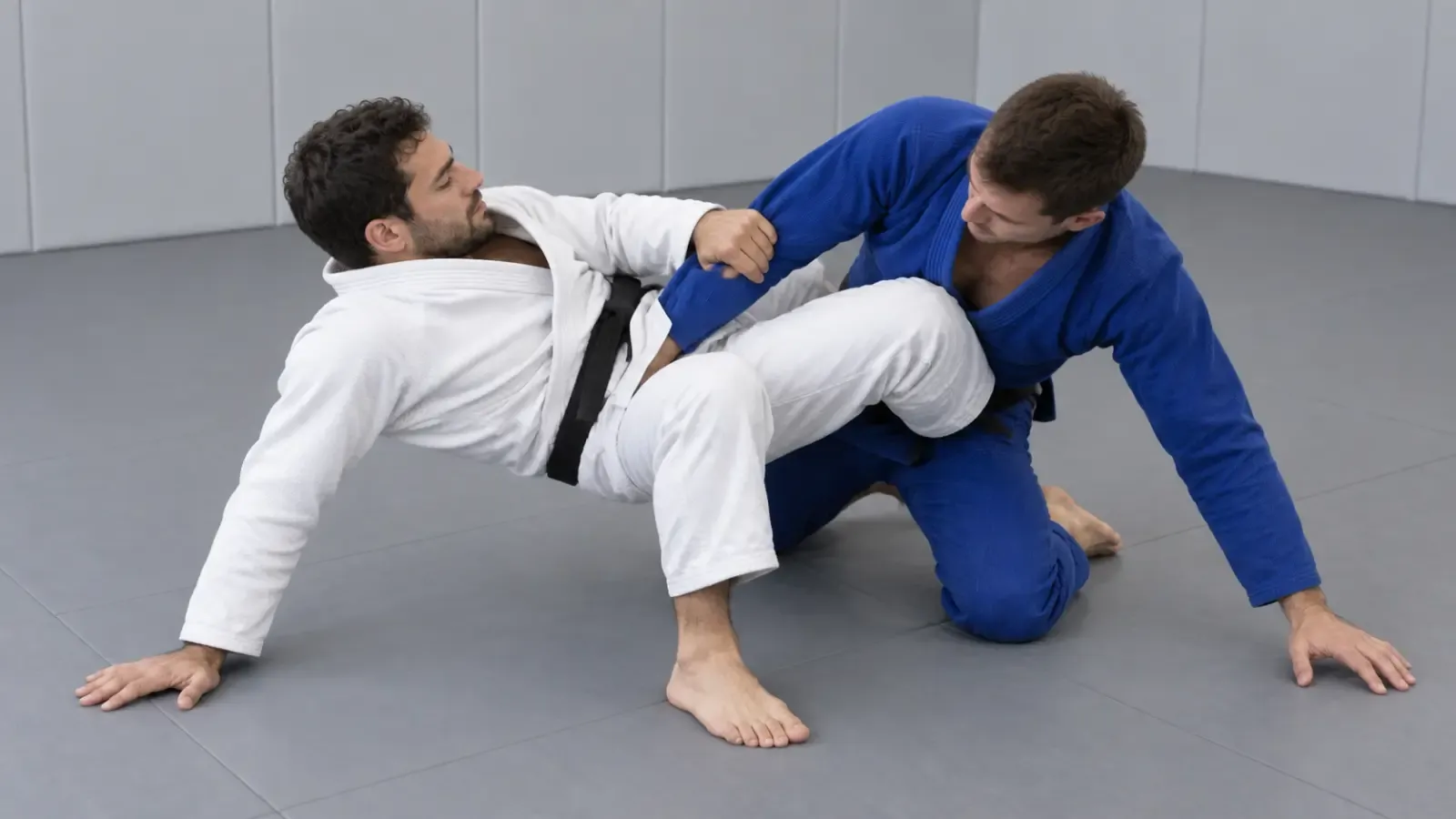 The hip bump sit-up with one hand posted behind, rotating the hip through the opponent.